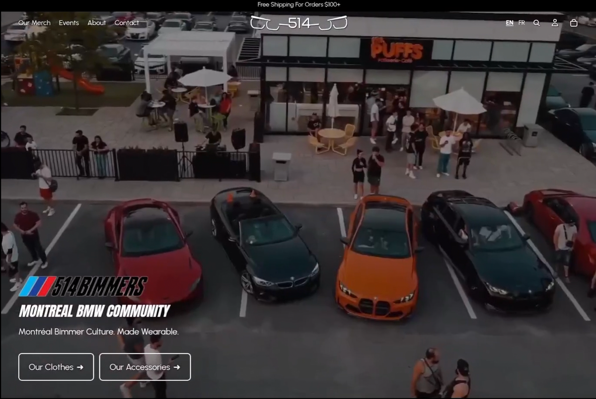514 Bimmers Montreal community web design